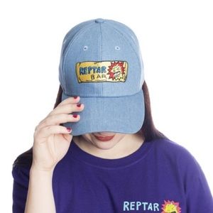 Nickelodeon Accessories - REPTAR BAR Rugrats Denim Hat NEW Nickelodeon Accessories - REPTAR BAR Rugrats Denim Hat NEW